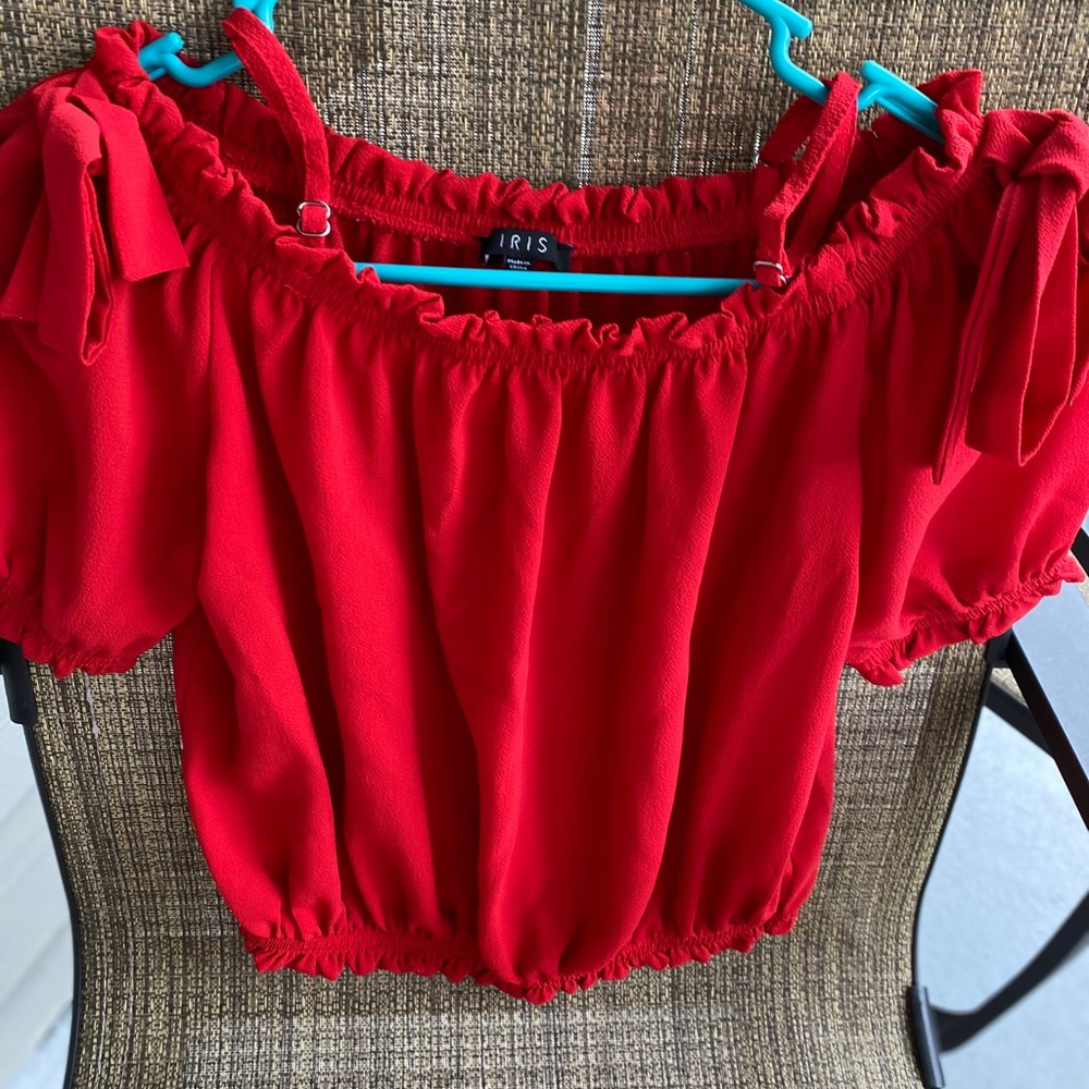Red sexy blouse